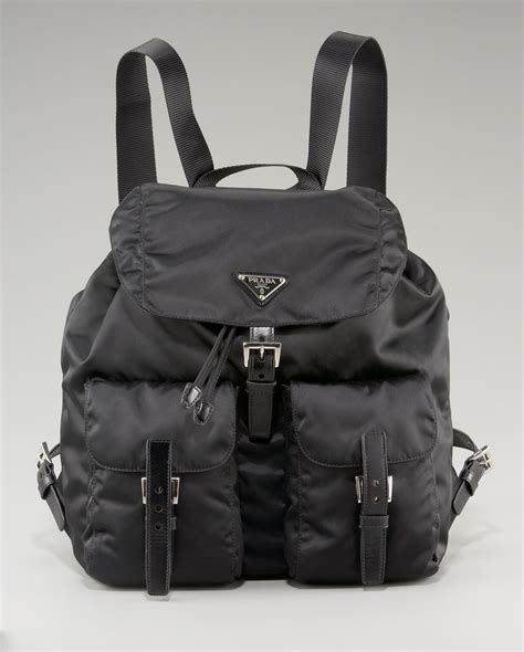 prada black velvet backpack|Prada nylon backpack large.